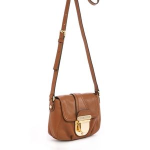 Michael Kors Charlotte Crossbody Bag Brown Leather
